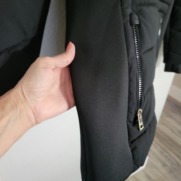 Michael Kors Black Puffer Coat with Faux Fur Hood XL - Picture 7 of 12